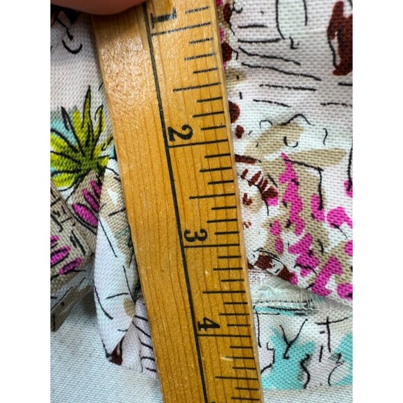 J.Crew Women's Tropical Palm Trees Print Casual Panel Button Shorts Size 4 White - Picture 8 of 12